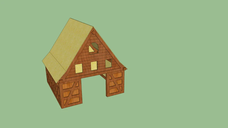 dog fachwerk style house