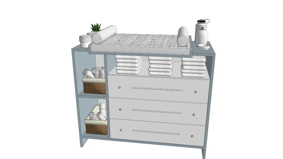 Trocador SCHARDT Eco Stripe - Trocador de bêbê cômoda Daiani