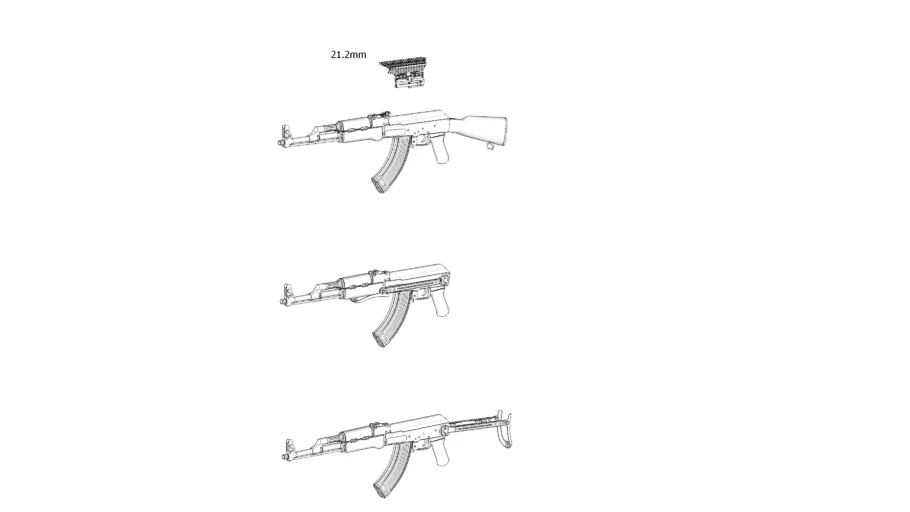 【TARKOV】AK47 TYPE3 3D MODEL