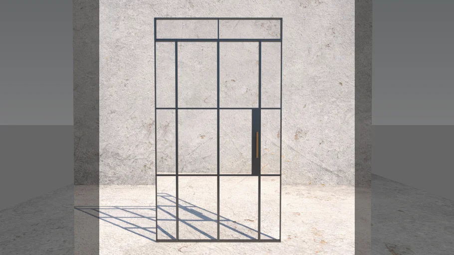 Glass industrial door - dissue design studio