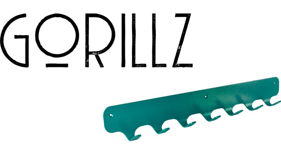 Gorillz Rounded Seven Wall Coat Rack- Torqıse Blue
