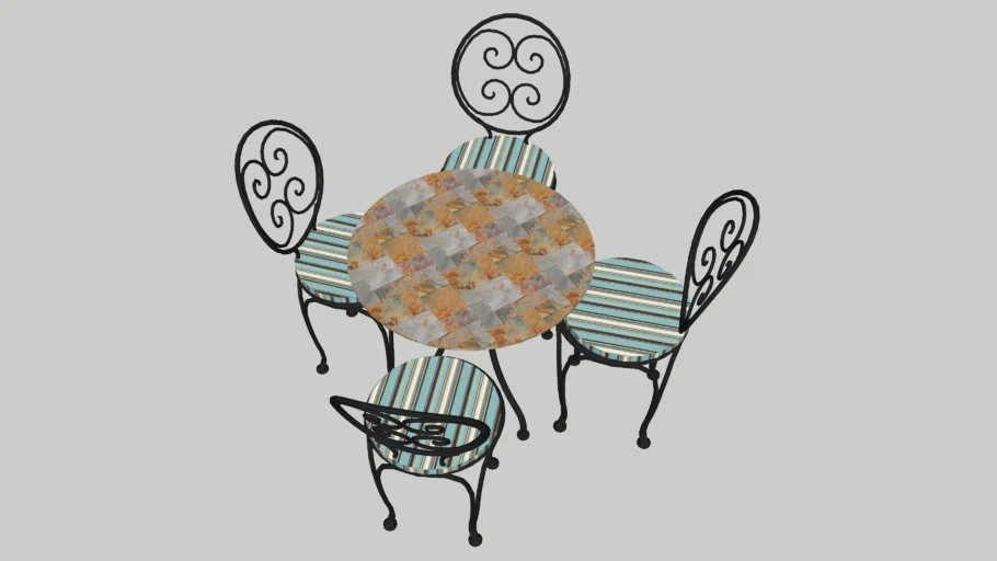 Wrought Iron Patio Set 