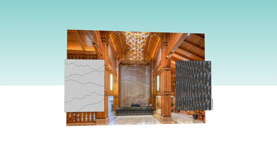 wooden accent wall