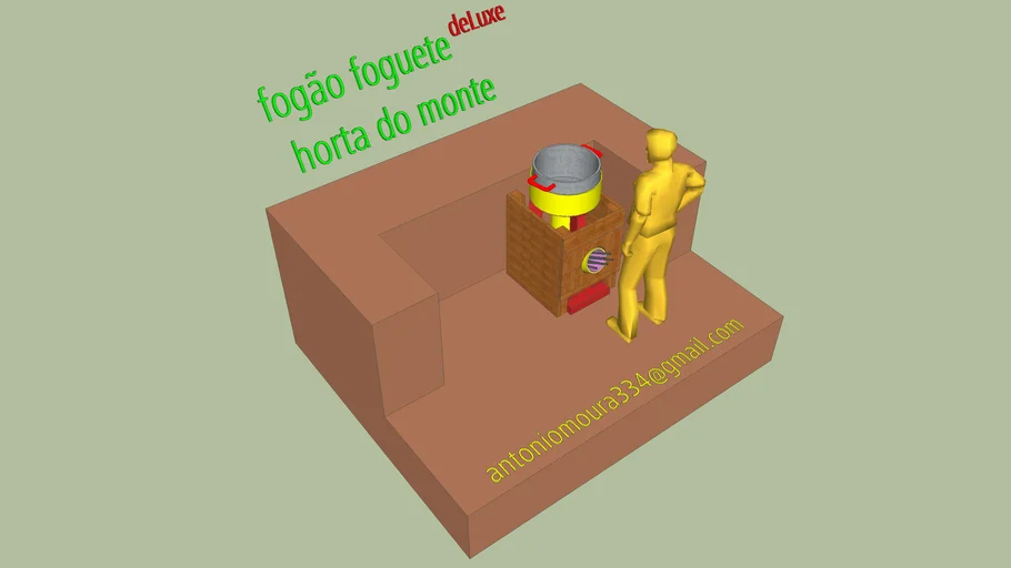 Fogao Foguete para a Horta do Monte (Rocket Stove)