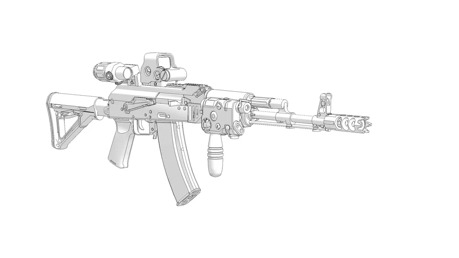 Tactical AK-74 3D MODEL G
