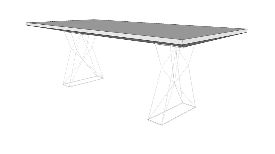 Curzon 87 in. Dining Table in Glossy White by Modloft