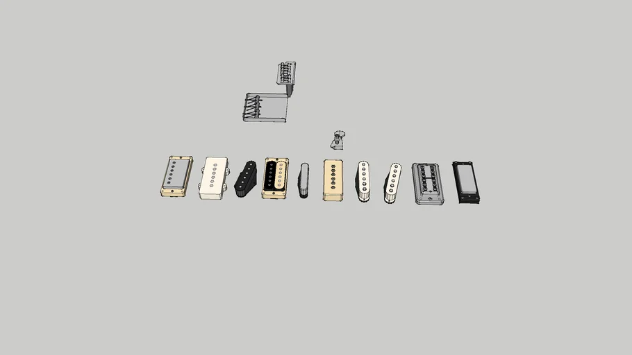 Some electric guitar components