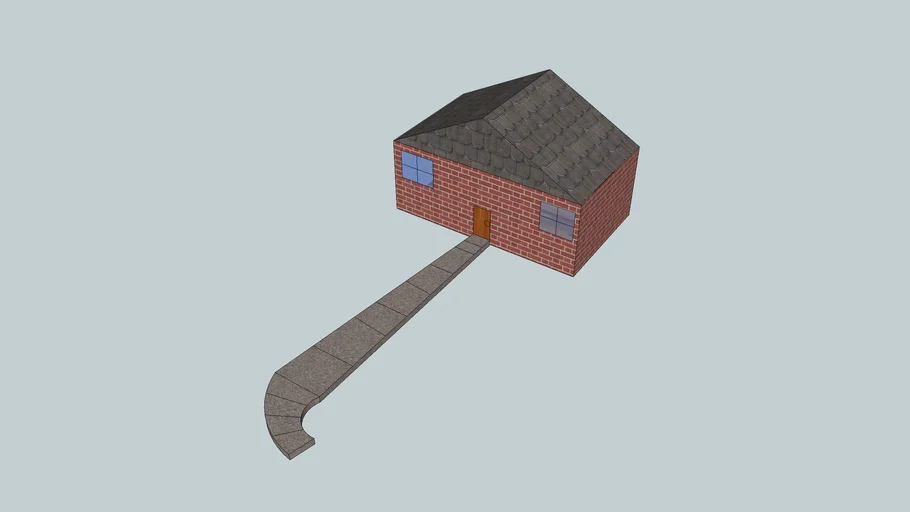 house with sidewalk