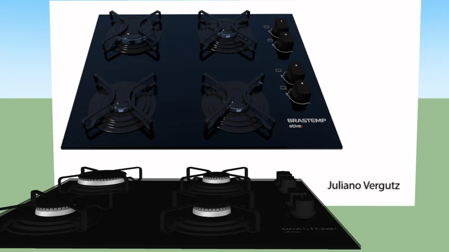 Cooktop 4 bocas Brastemp automático BIVOLT