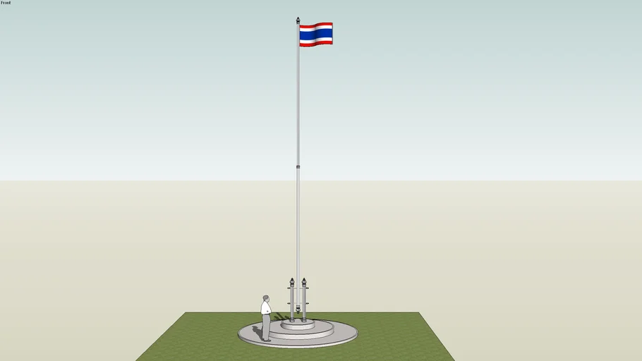 เสาธงสูง 12.00 m.
