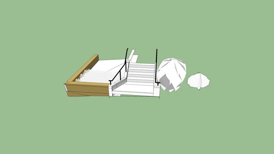 Landscaped Entry Stair | 3D Warehouse