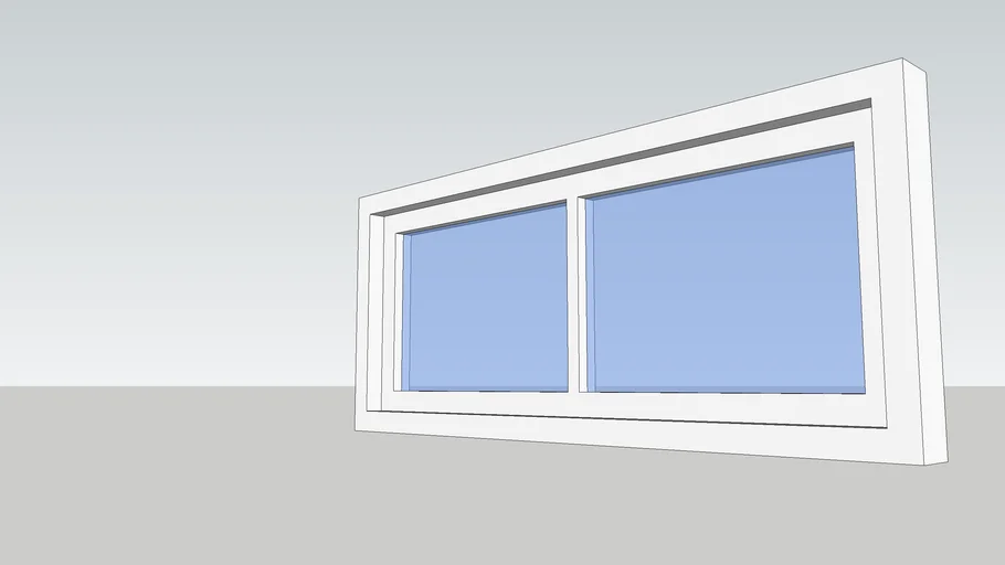 UPVC sliding window - white - 140 x 60 cm