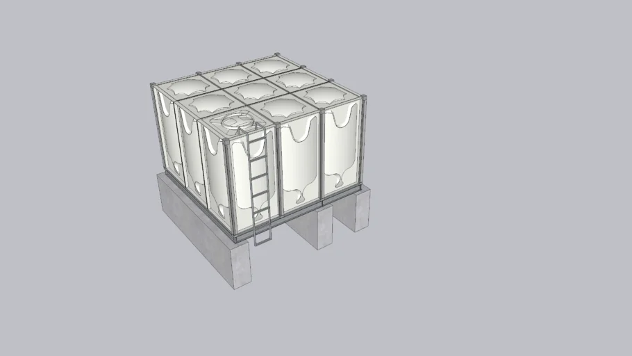 FRP Water Tank 3x3x1.5m