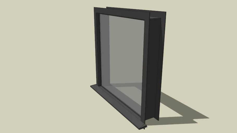 3'x3' exterior fixed-pane window