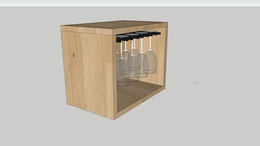 RAK GELAS (Modern Box Glass Rack)