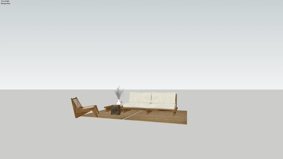 Wooden sofa set