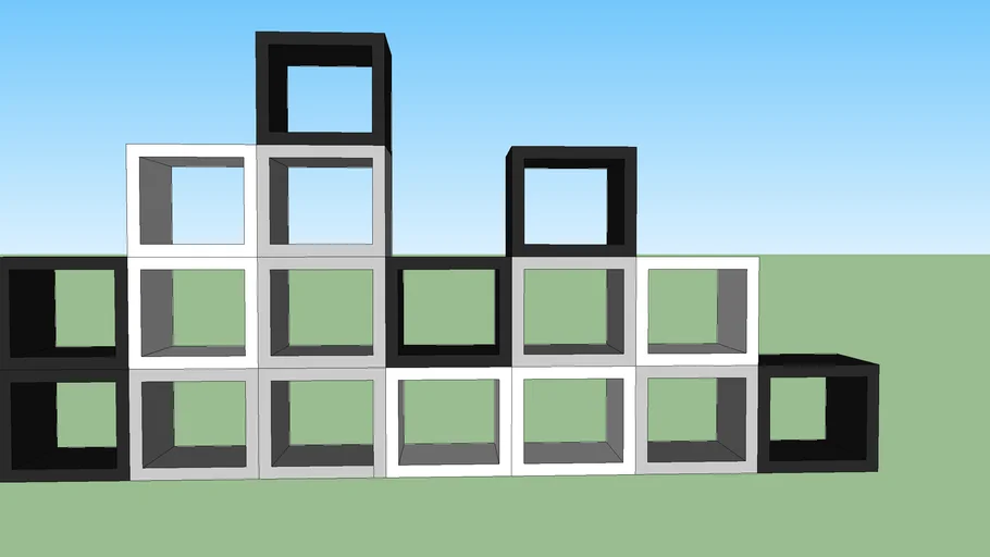 abstract square bookshelf v2