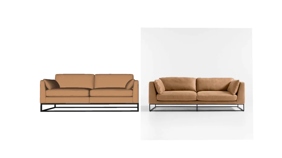 Delancey Leather Sofa 88"