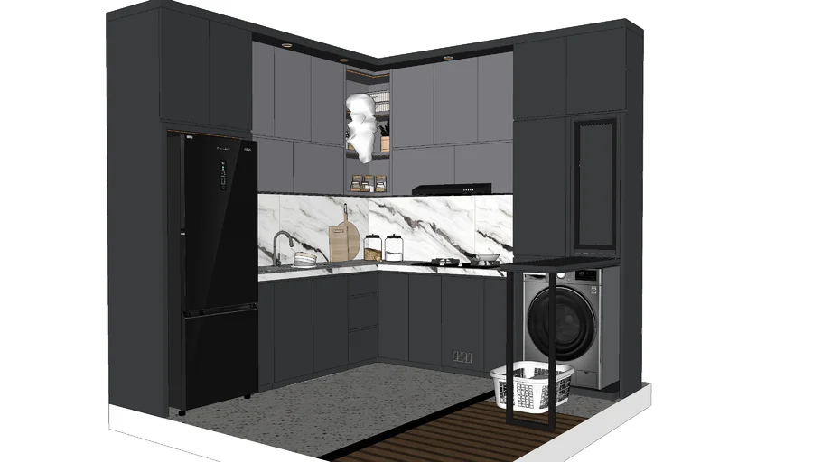 Kitchen Set Leter L | 3D Warehouse