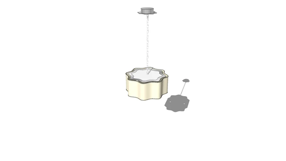 Flower and Mirror Drum Chandelier