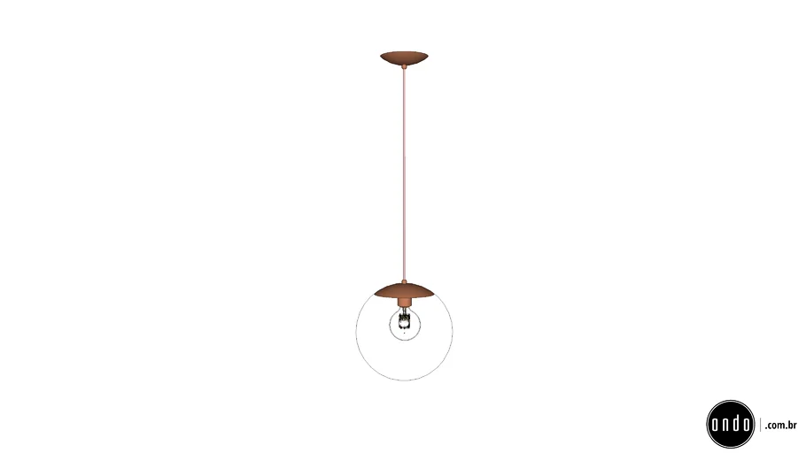 pendente bola em vidro cristal 30cm