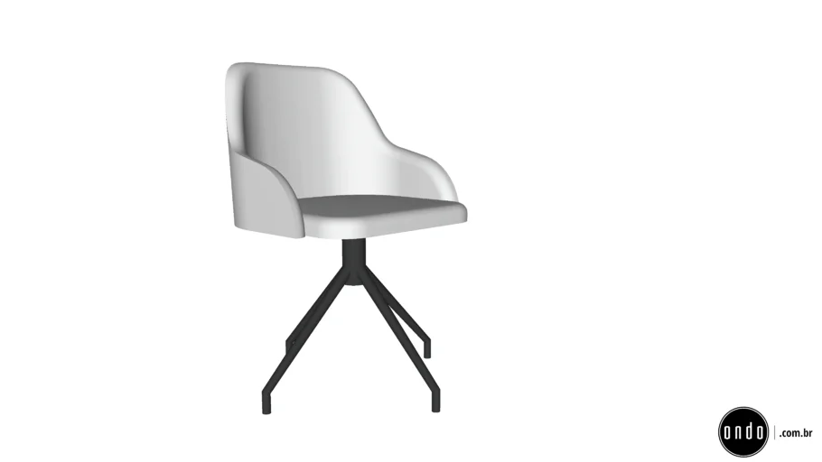 poltrona giratória loft (base metal preto)