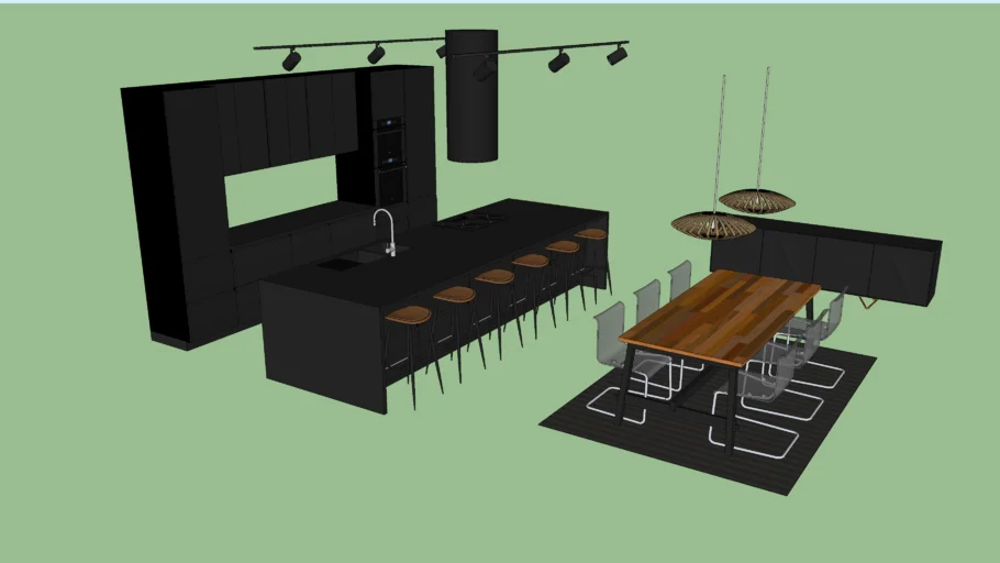 Modern Black Matte Kitchen
