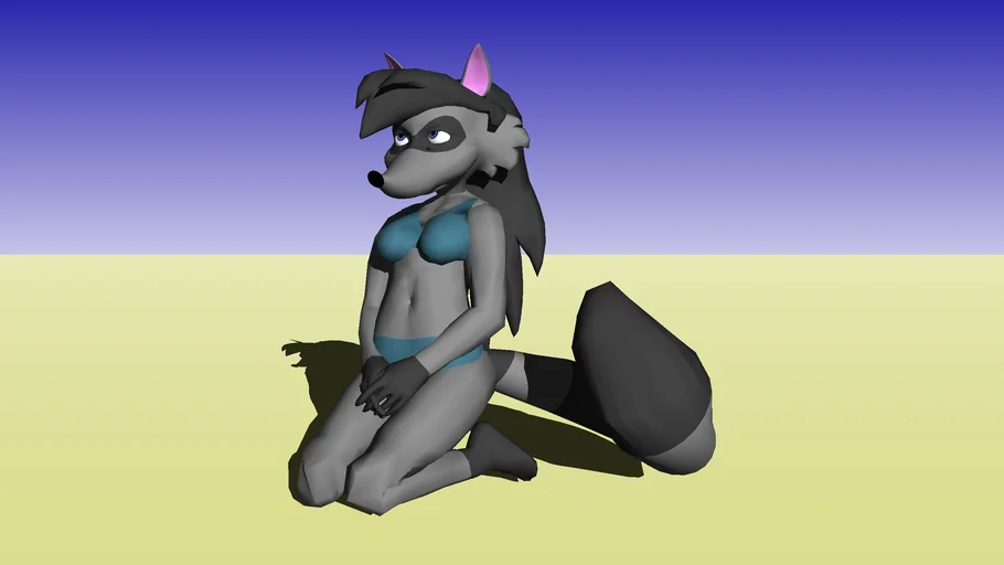 anthro raccoon girl