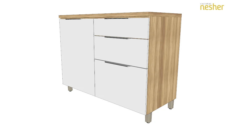 NESHER MARQUESA BALCAO 120CM - BRANCO NATURE