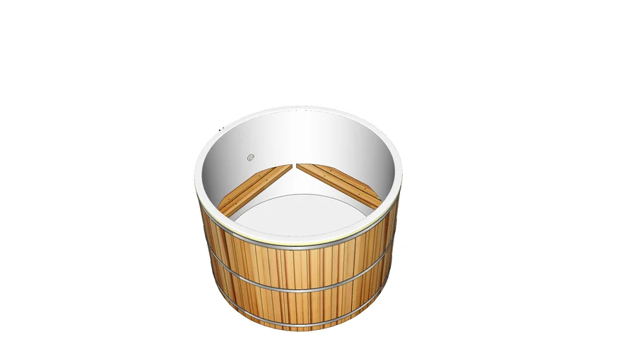 Round Cedar Hot Tub (6 feet diameter, 4 feet deep)