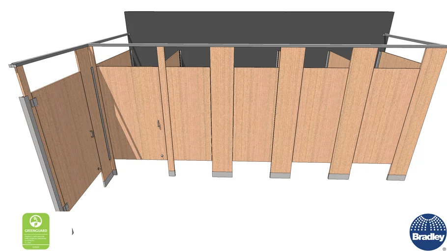 Overhead-Braced Toilet Partition - Phenolic-Alcove_ADA-AMB-N_Stalls - 5