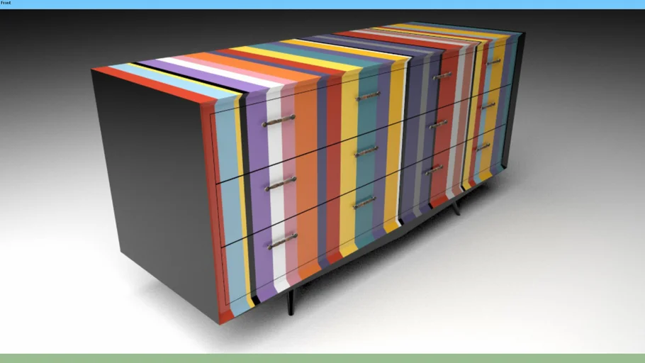 Mueble tocador estilo retro - VRAY