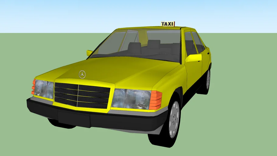 Mercedes 190E Taxi | 3D Warehouse