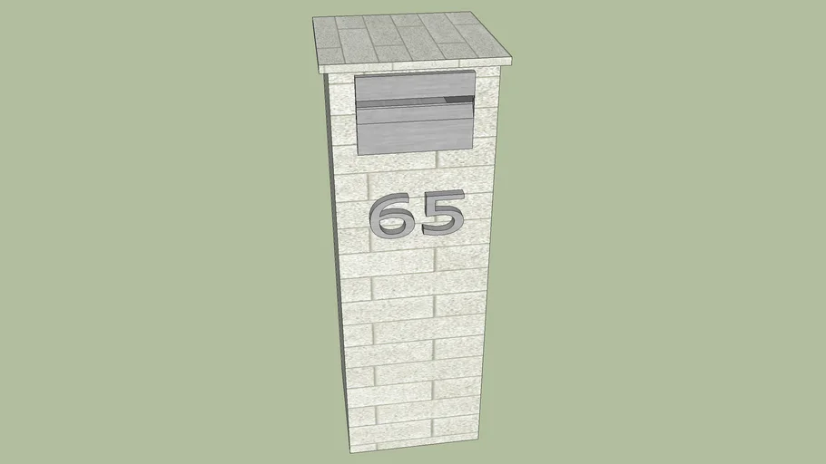 Brick Letterbox | 3D Warehouse
