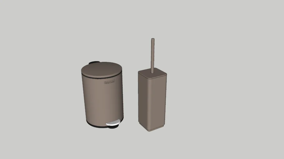 bathroom bin & toilet brush