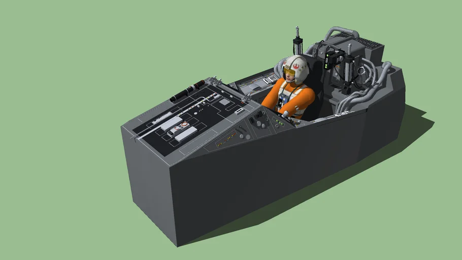 X WING COCKPIT with Luke