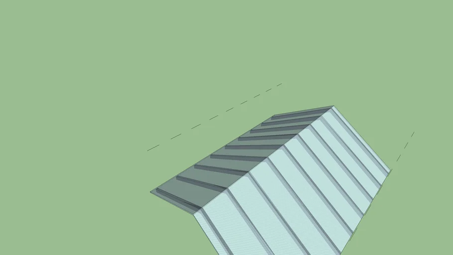 Polycarbonate sheet roof with box bar support