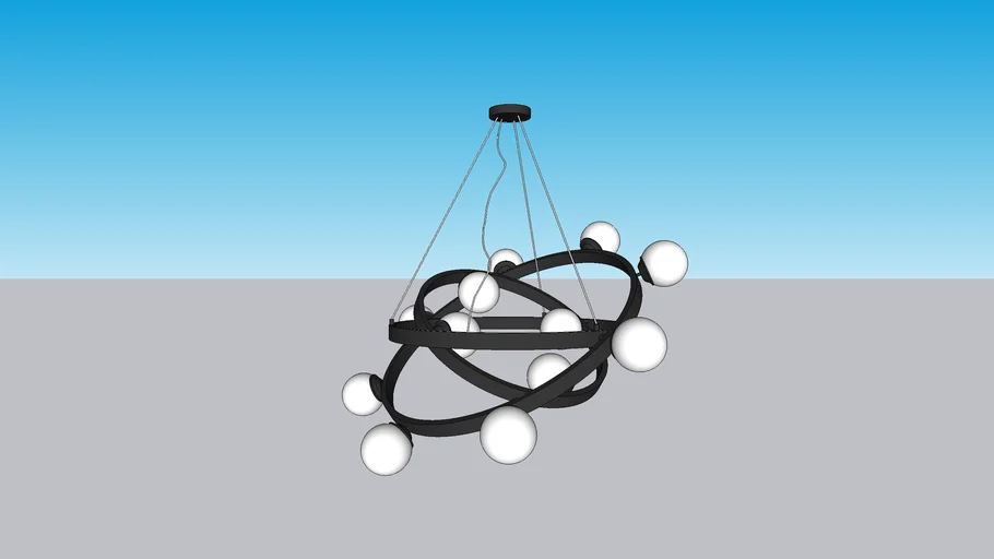 LAMPARA COLGANTE GIROSCOPIO ESFERAS