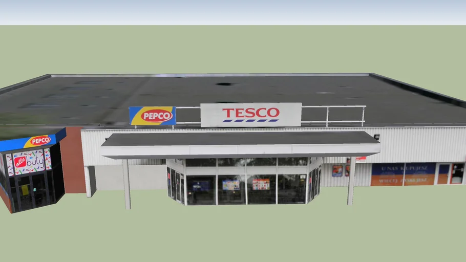 Supermarket Tesco przy ul. Chrobrego 1/3 w Toruniu.