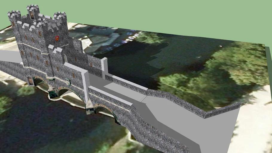Bishops Gate Bridge Circa AD 1500 Norwich UK