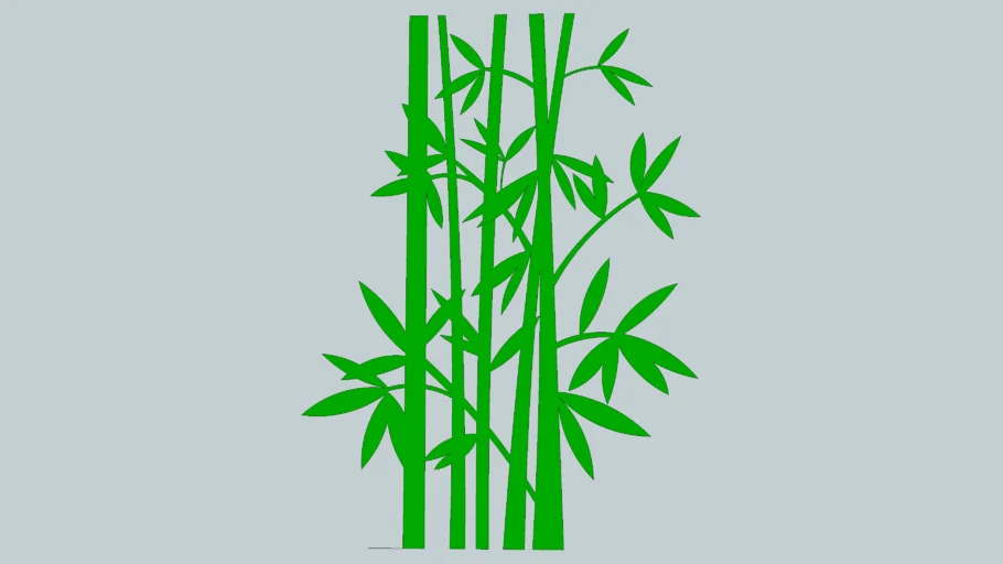 Bamboo 2d isolated Clean Bambu tree plant agaci