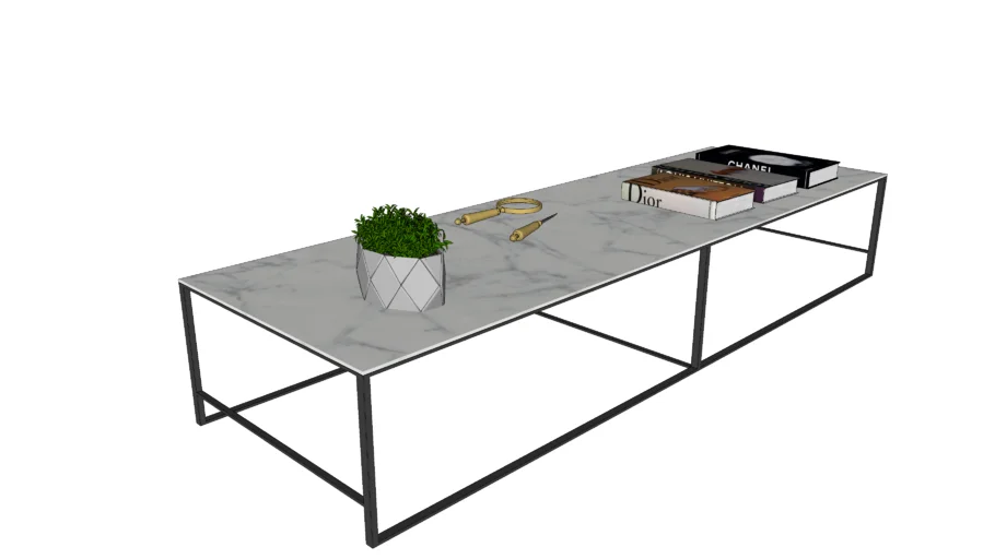 MESA DE CENTRO COM ADORNOS