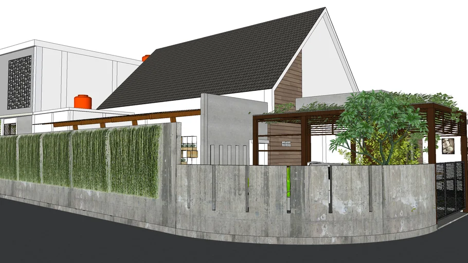 tropical house in java, indonesia