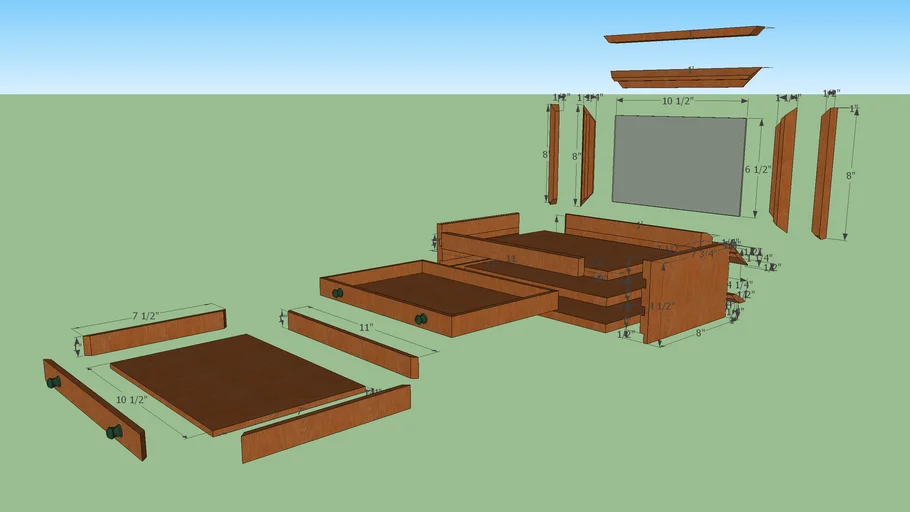 Exploded View of Jewelry Box