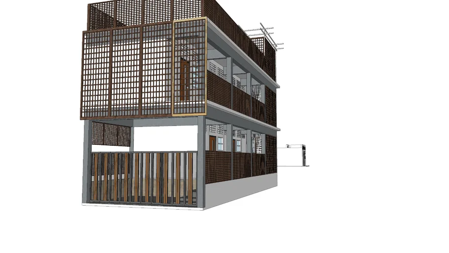 3 story dormitory minimalist design