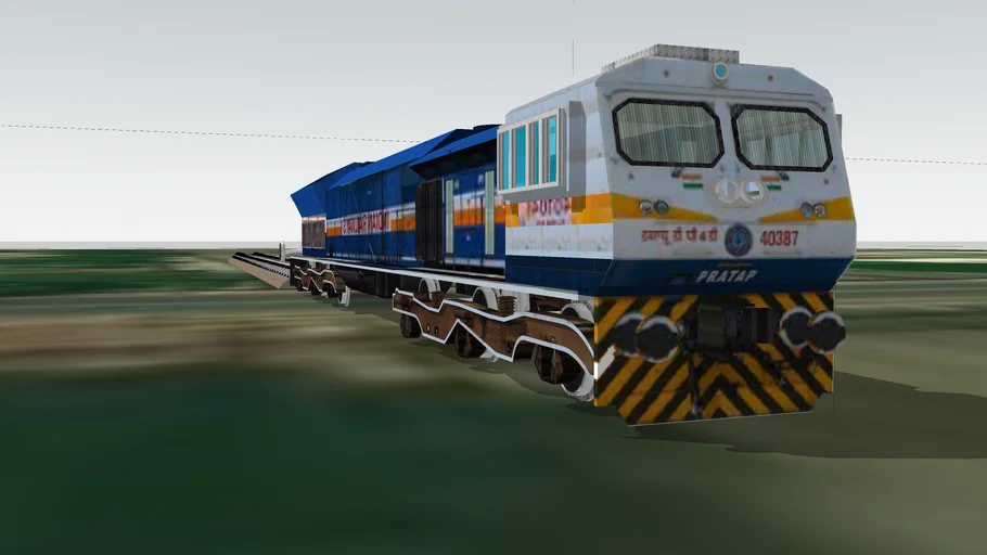 WDP 4D INDIAN EMD Diesel LOCOMOTIVE,INDIAN RALWAY BY RAJAT WARANG | 3D ...