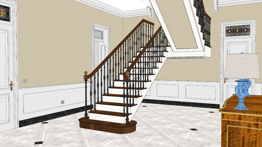 Classic hall & staircase