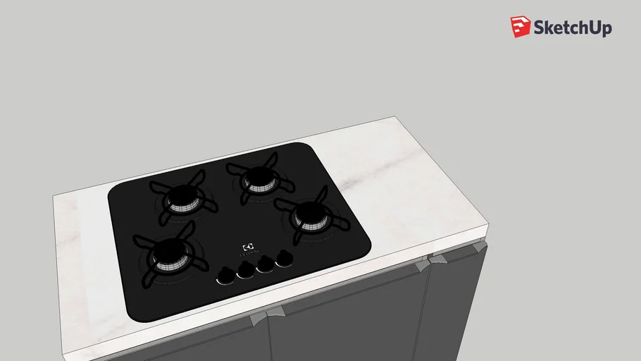 Bancada com cooktop