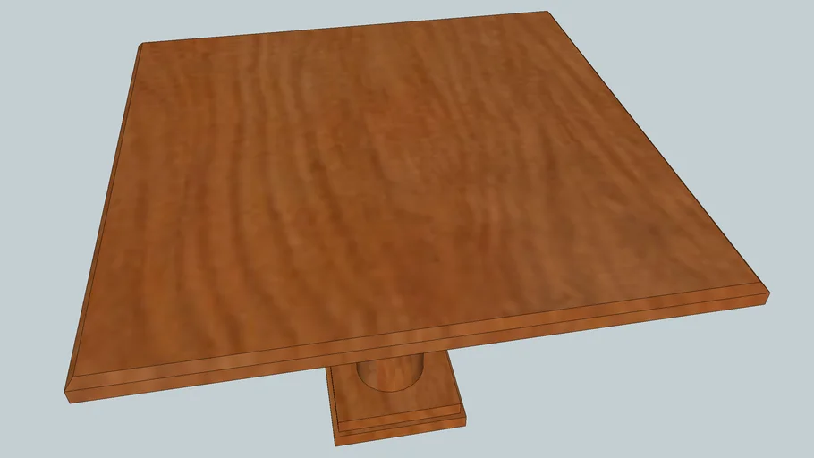 square deco dining table