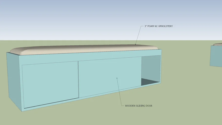 Bench Cabinet with Foam